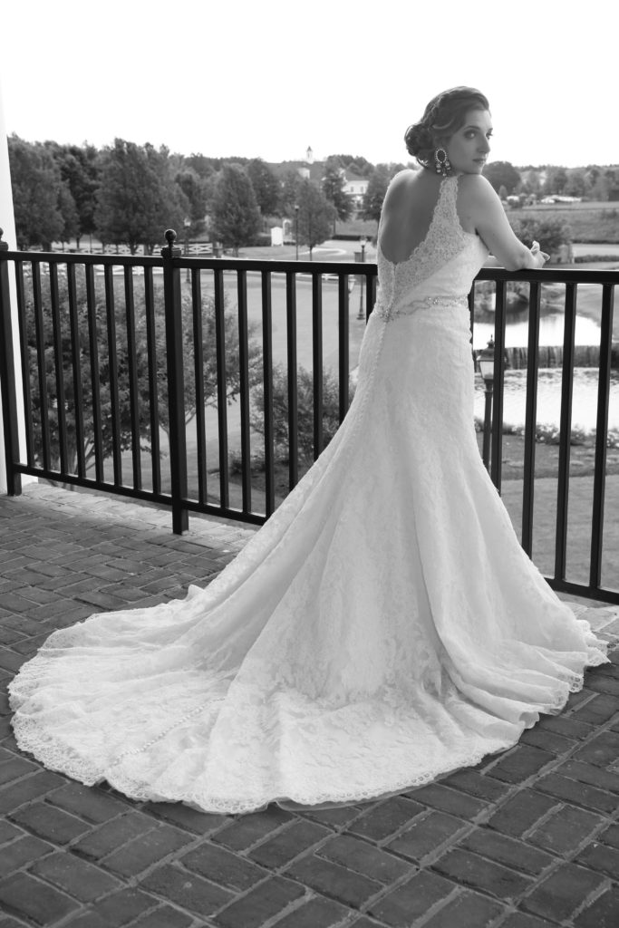 latin bride with lace wedding dress