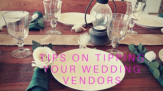tipping wedding vendors
