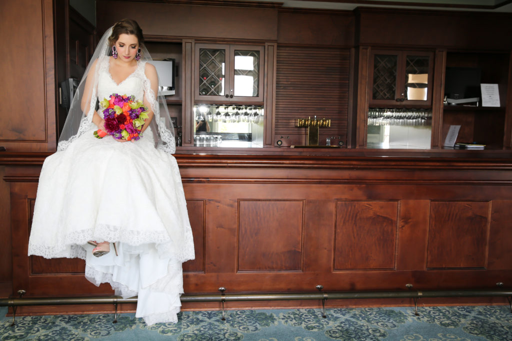 Latin bride colorful bouquet