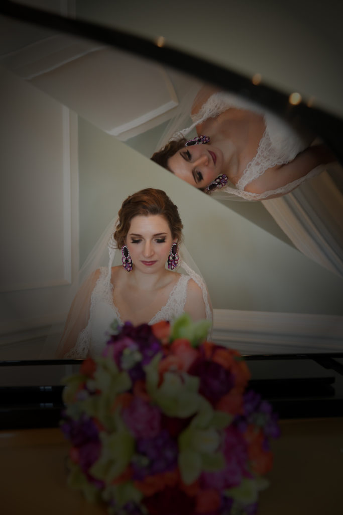 latin bride with bouquet