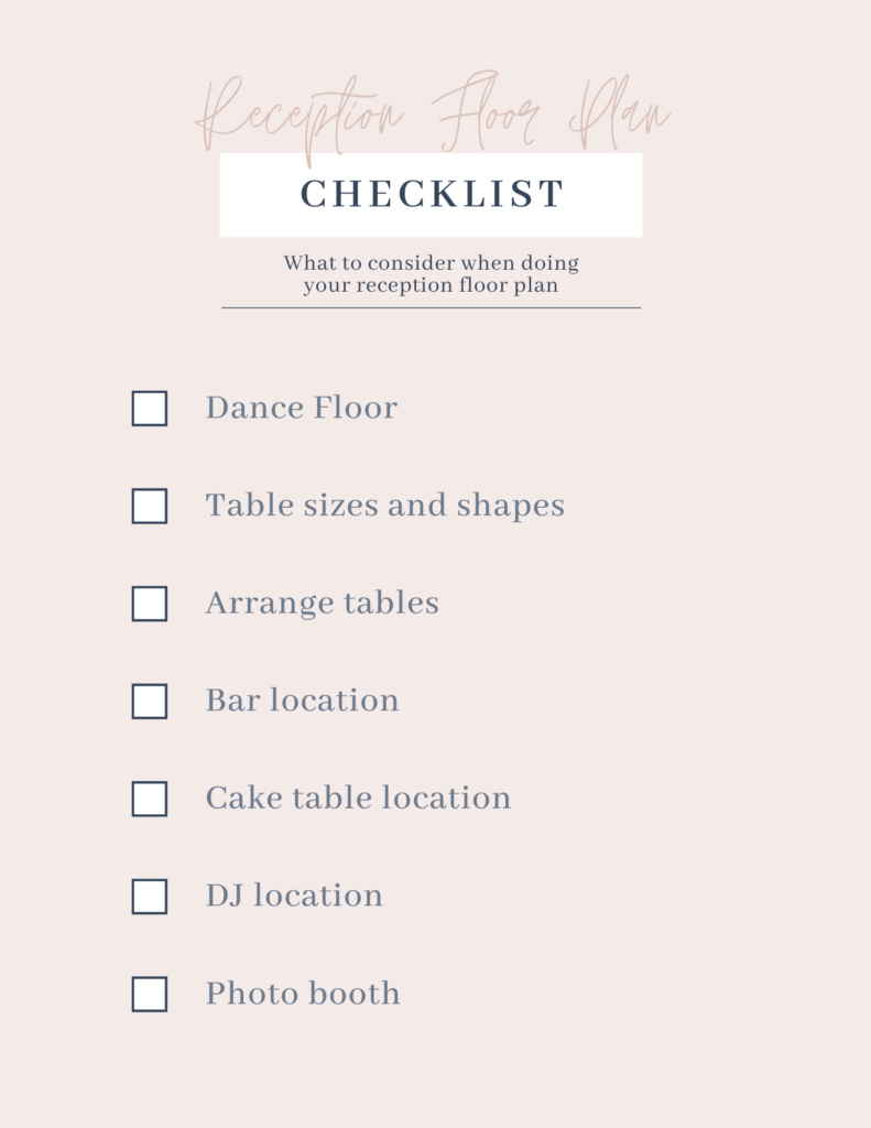 How do I make my wedding reception floor plan / layout?