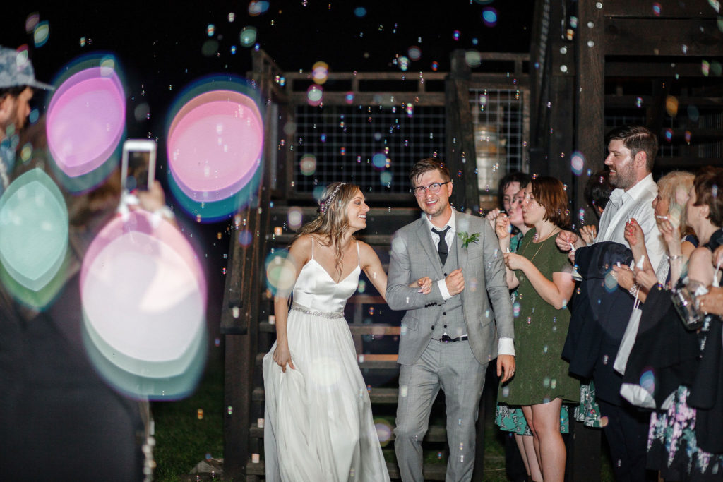 wedding bubbles send off