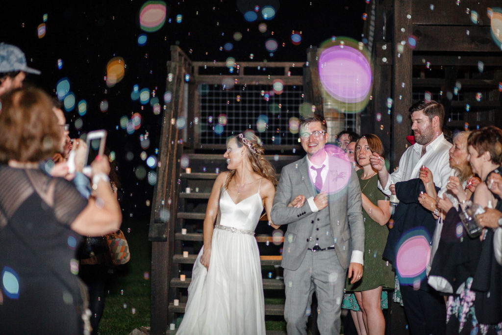 wedding bubbles send off