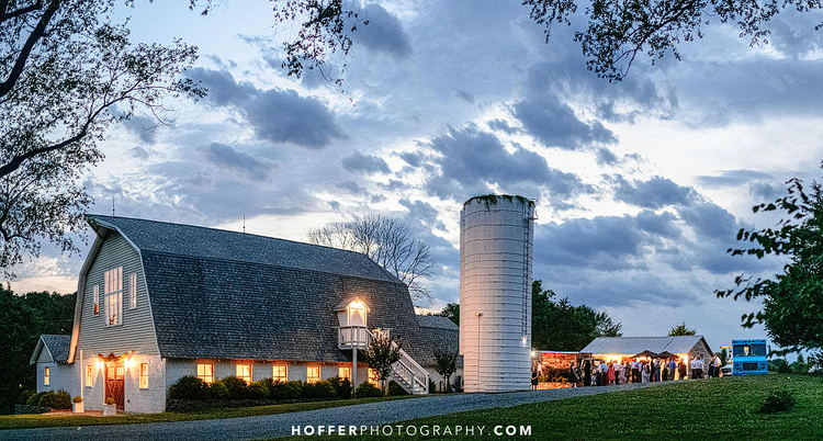 48 fields barn and silo while getting dark