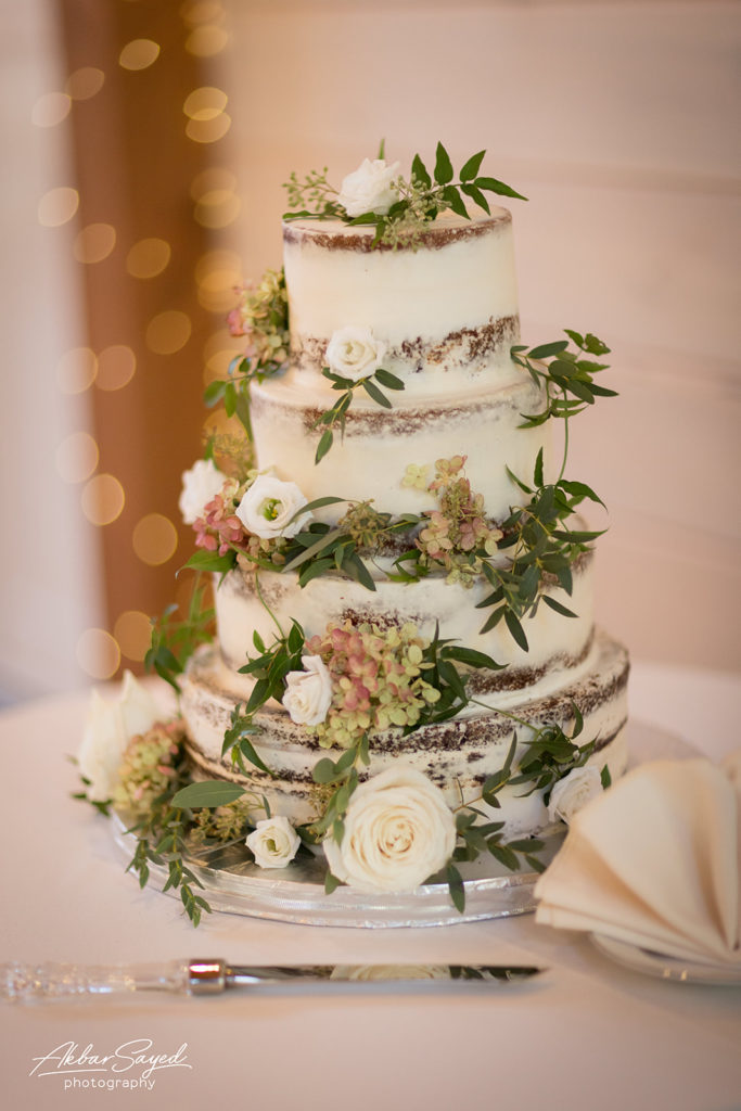 The wedding cake was also decorated by Sponseller's Flower Shop