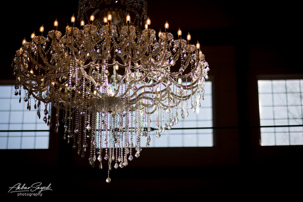 The beautiful chandelier of the Rosemont Historic Spring salon.
