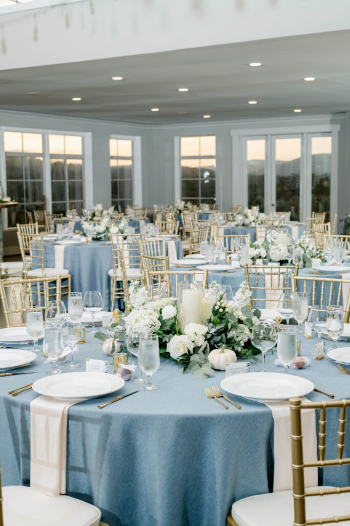 Timeless Romantic Blue Valley Vineyard Reception